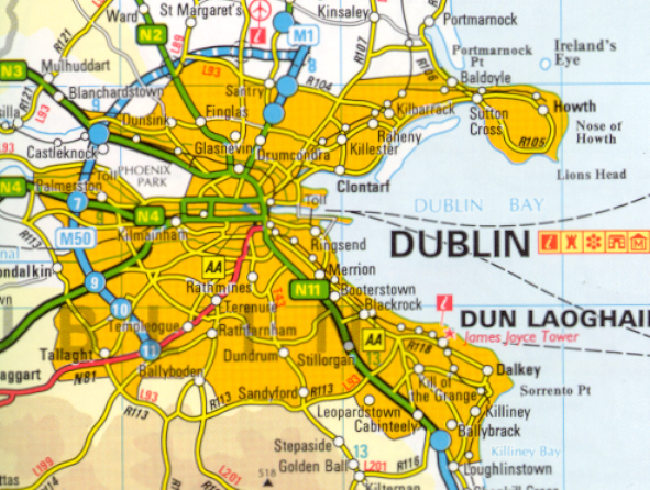 Map of Dublin